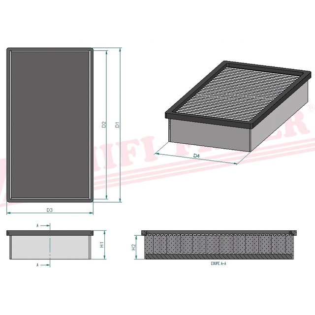 Filtre Habitacle SC 90127 Hifi Filter référence fournisseur HIFSC90127